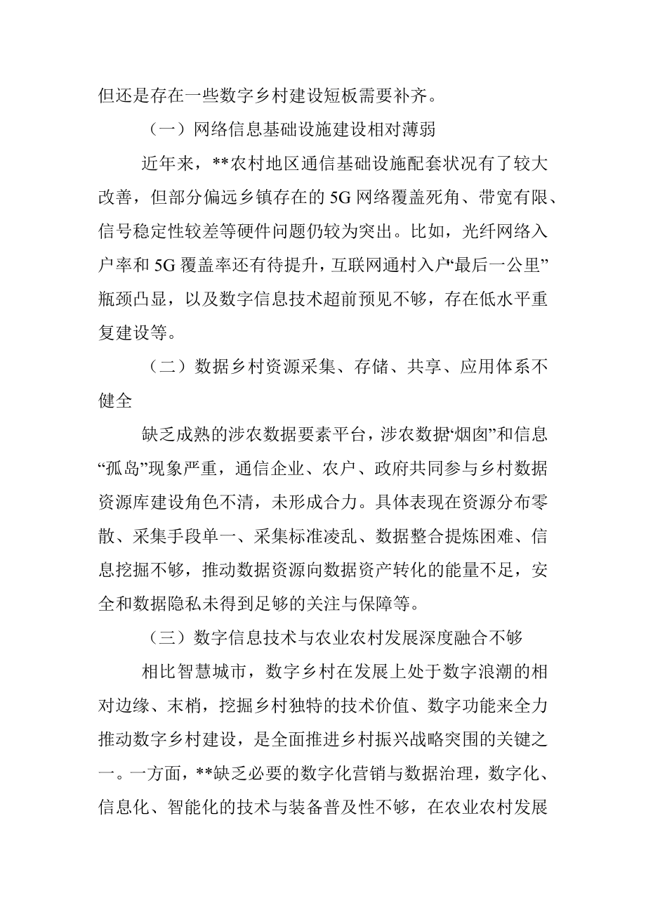 关于数字乡村建设存在的问题与对策建议.docx_第3页