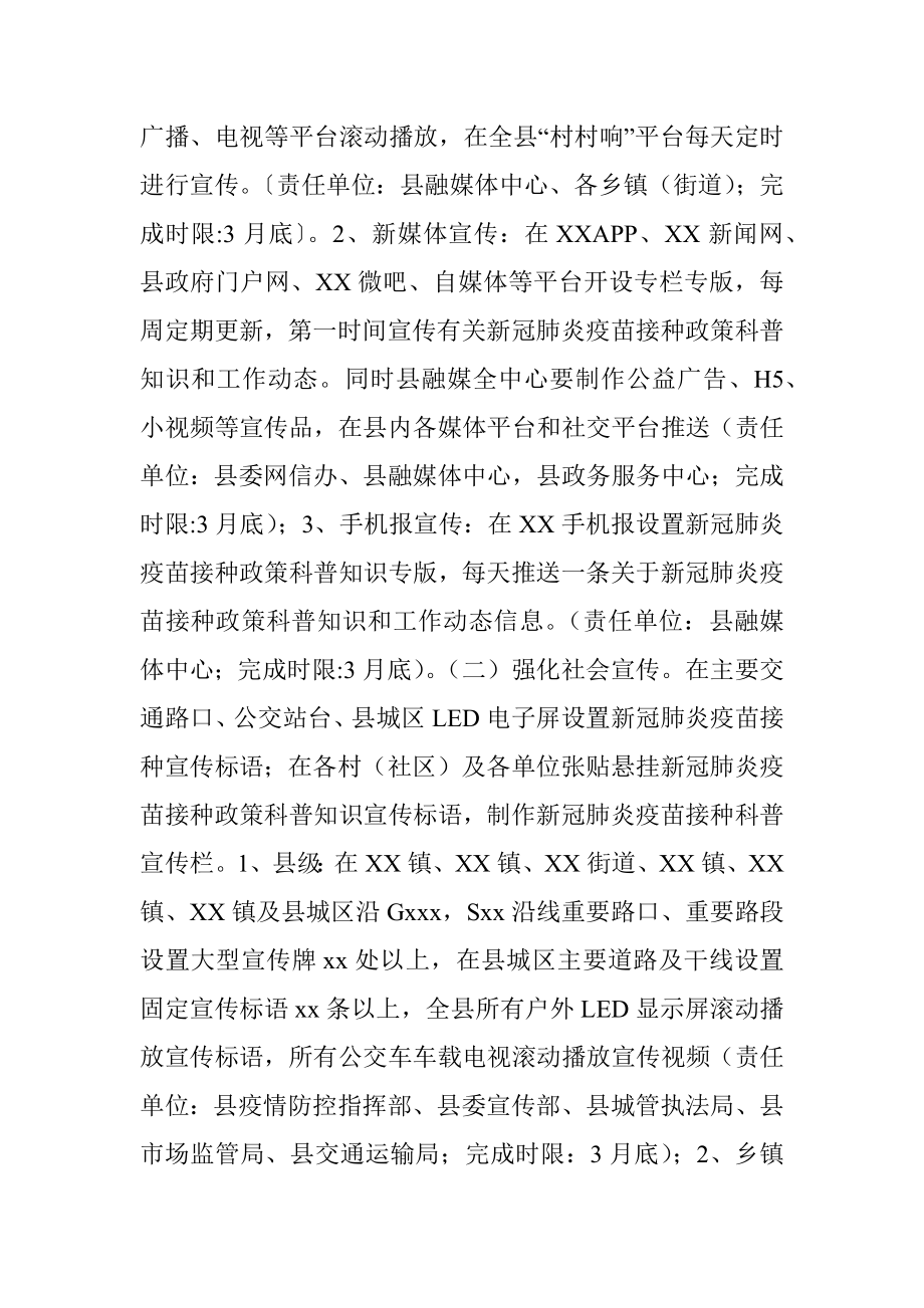 X县新冠肺炎疫苗接种宣传工作方案.docx_第2页