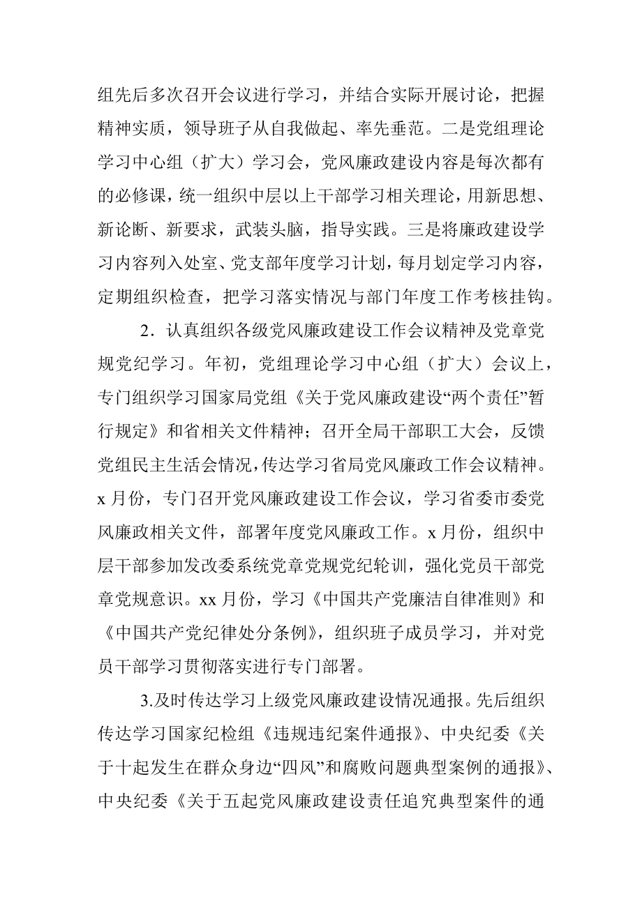 2020年党风廉政建设工作总结（局机关）.docx_第2页