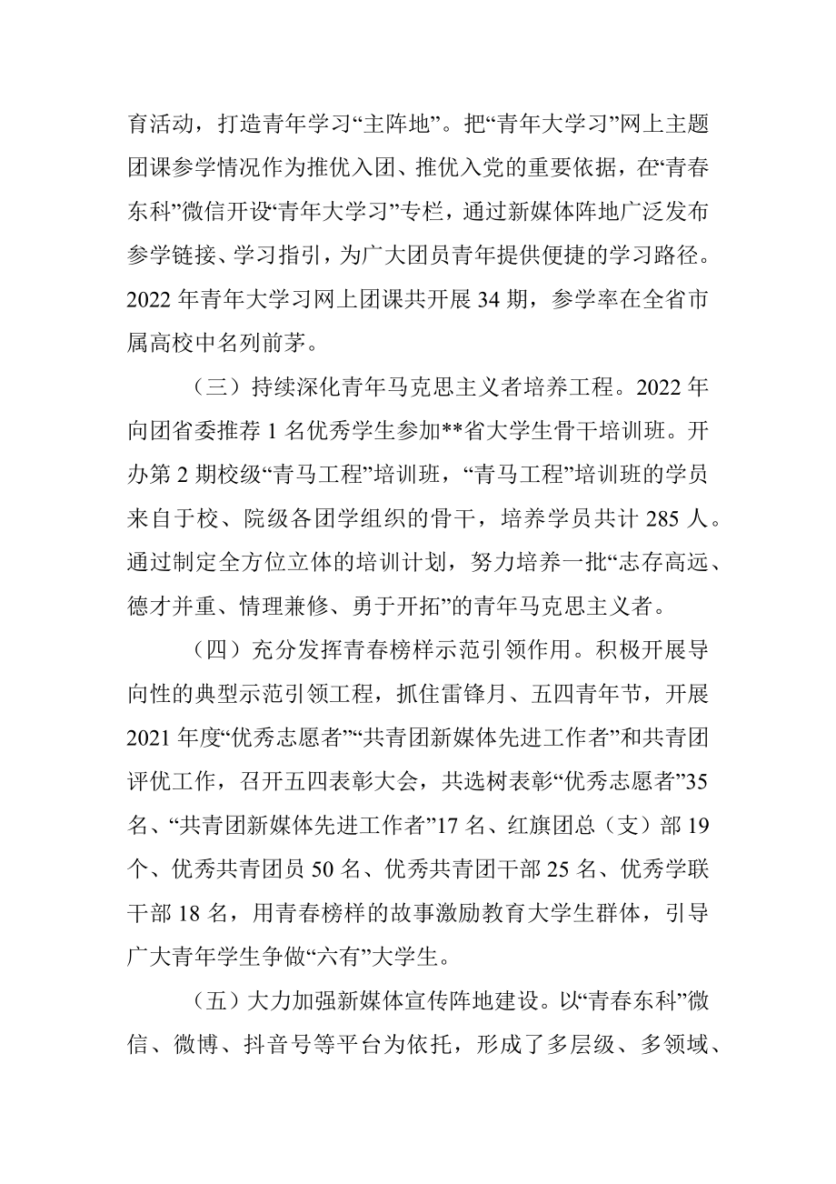 职业学院2022年共青团工作总结.docx_第2页