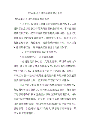 2020集团公司半年意识形态总结.docx