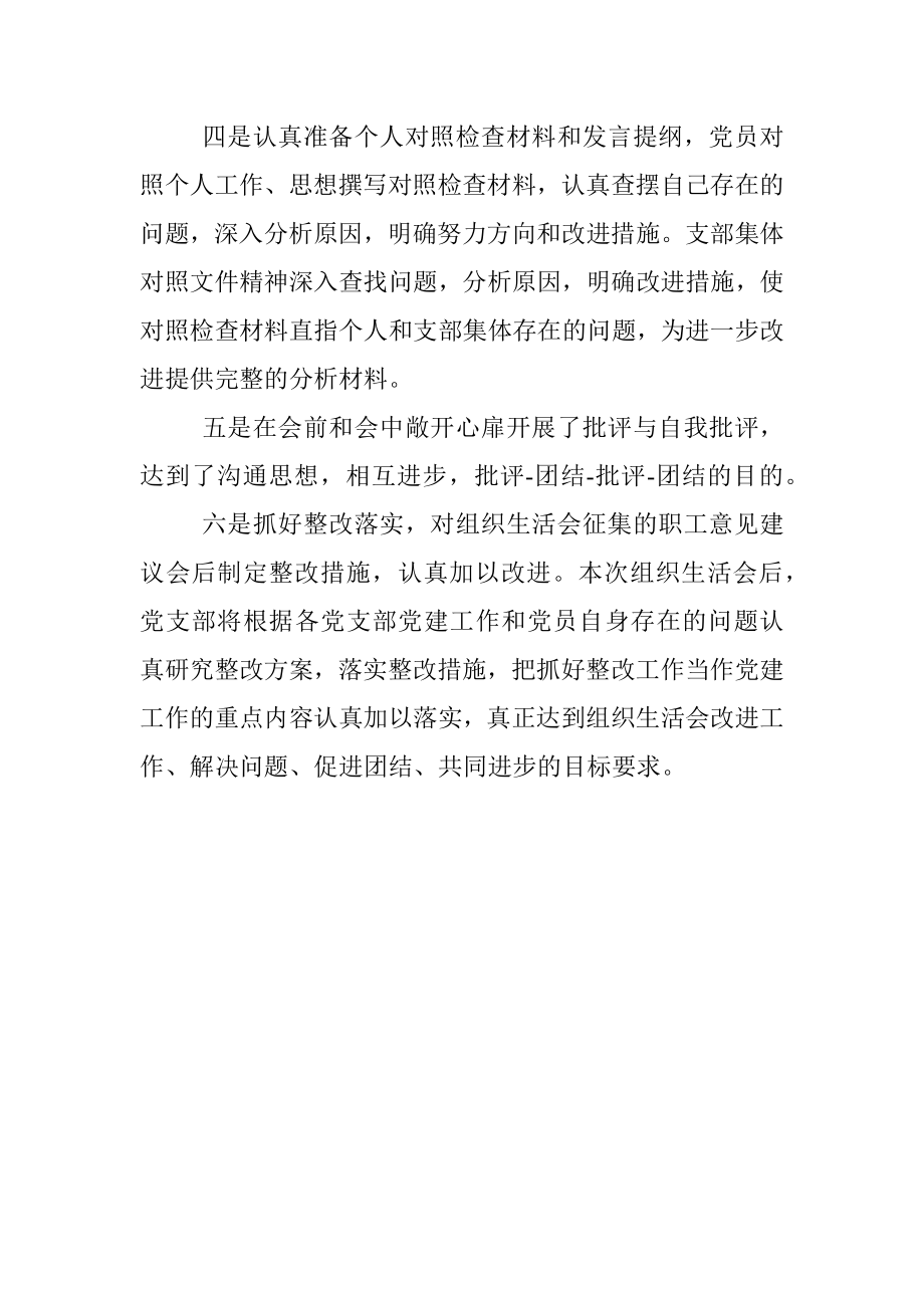 公司党支部组织生活会情况总结.docx_第2页