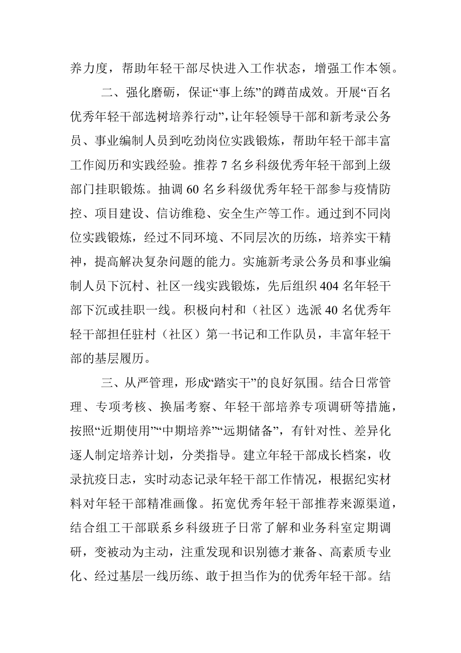 年轻干部培养提升工程经验交流材料.docx_第2页