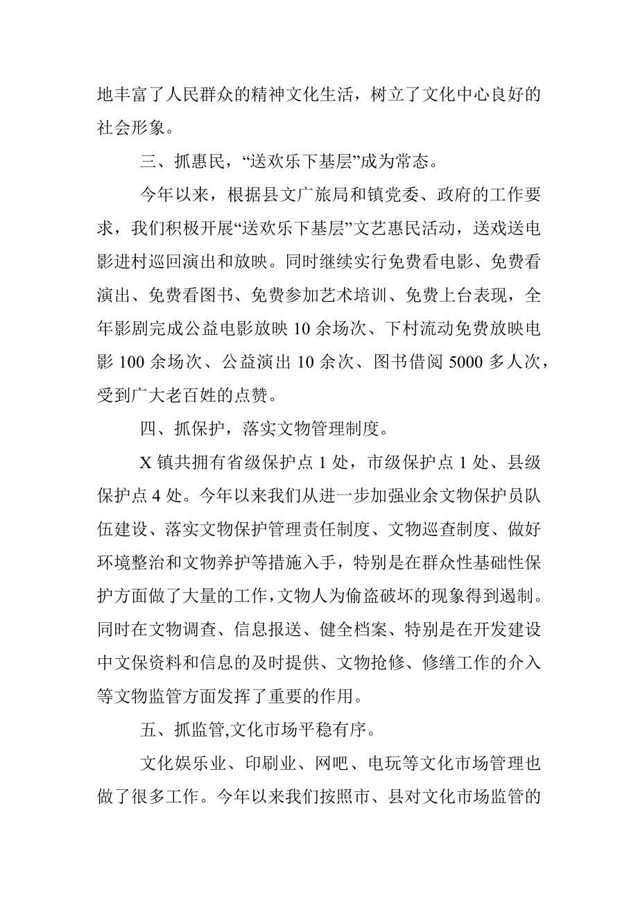 镇文化中心工作总结.docx_第2页