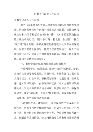 市数字化改革工作总结.docx