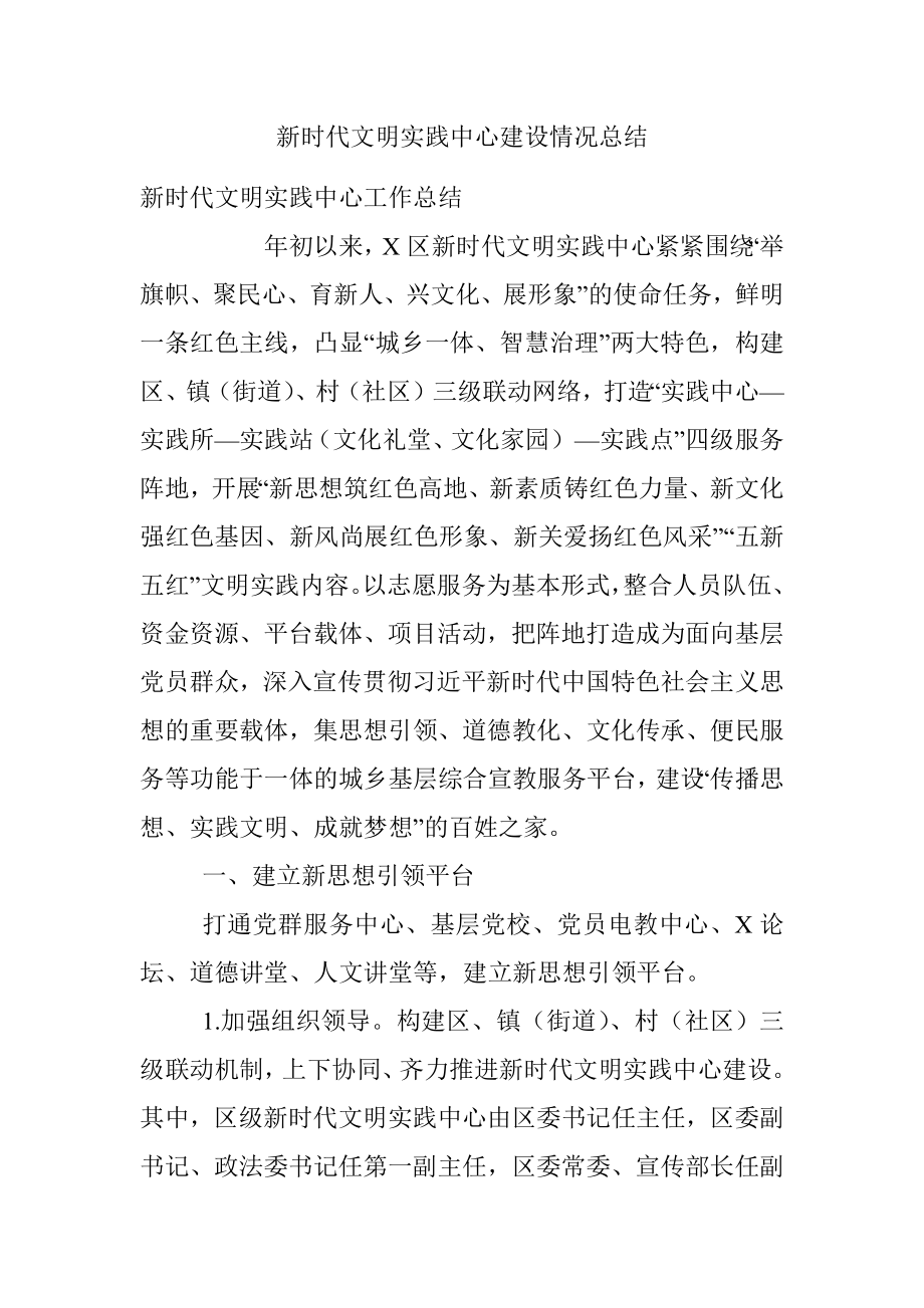 新时代文明实践中心建设情况总结.docx_第1页