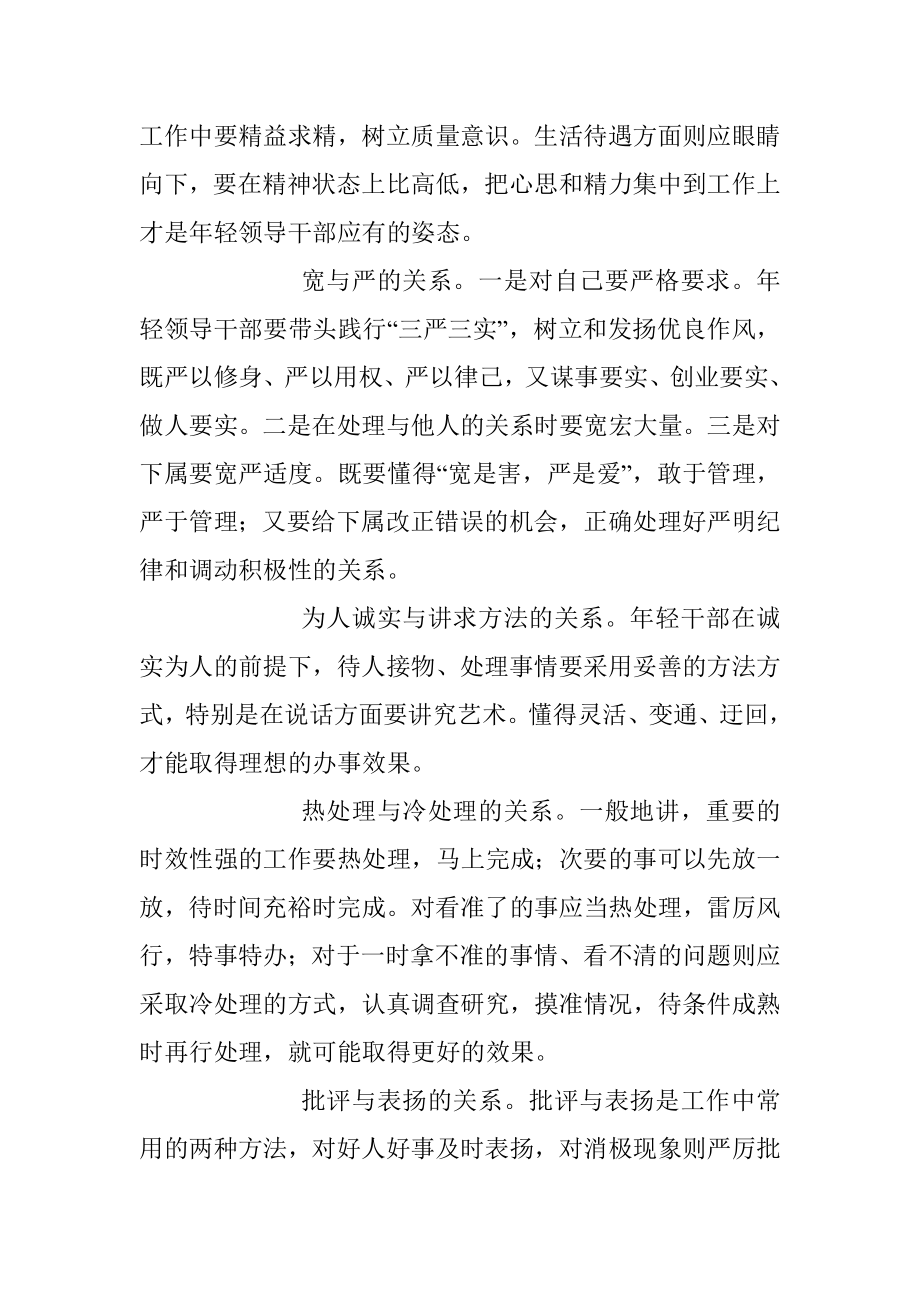 年轻领导干部应处理好十种关系.docx_第2页