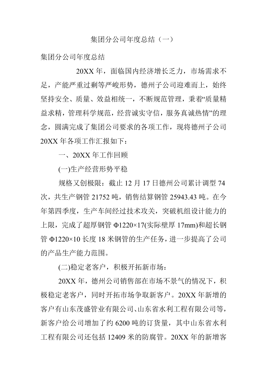 集团分公司年度总结（一）.docx_第1页