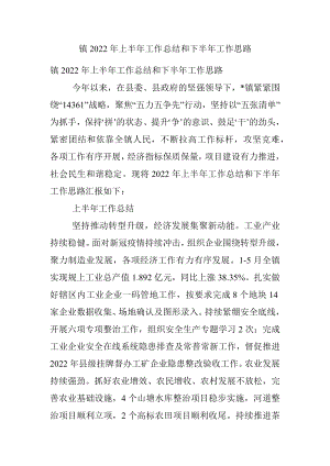 镇2022年上半年工作总结和下半年工作思路_2.docx