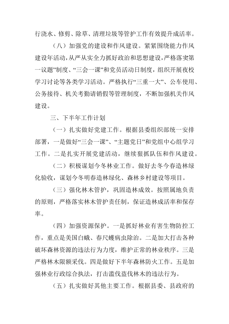 县林业局2022年上半年工作总结及下半年工作计划.docx_第3页