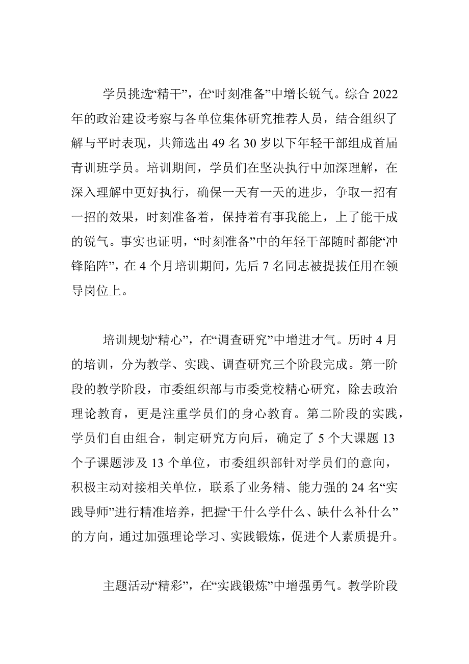 经验材料：聚焦“四个精”提振年轻干部“四个气”.docx_第2页