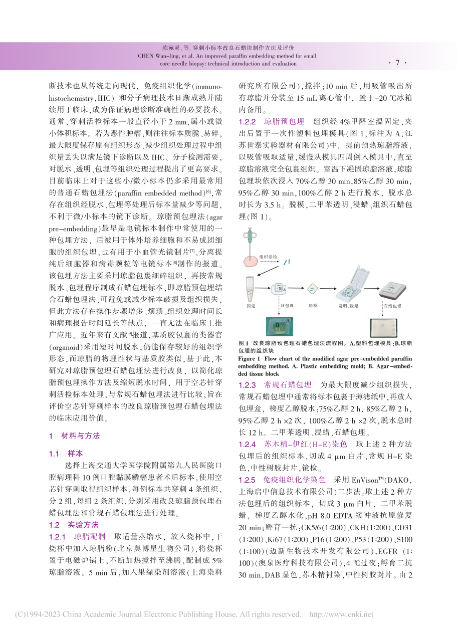 穿刺小标本改良石蜡块制作方法及评价_陈宛灵.pdf_第2页