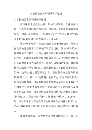 多举措加强乡镇领导班子建设.docx