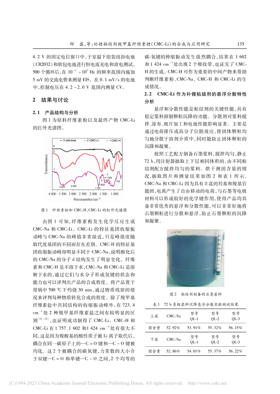 补锂粘结剂羧甲基纤维素锂(...C-Li)的合成与应用研究_邱磊.pdf_第3页