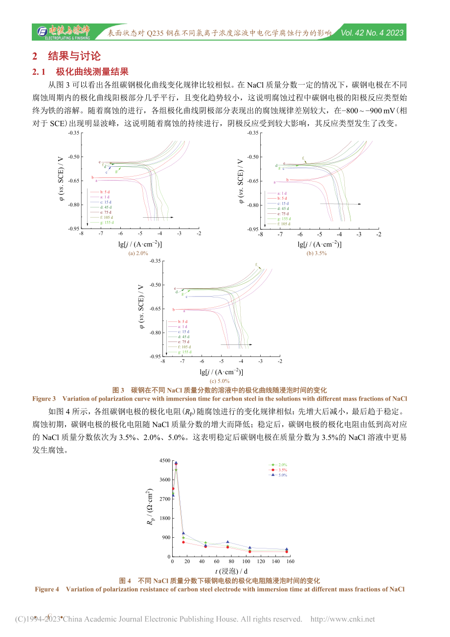 表面状态对Q235钢在不同...溶液中电化学腐蚀行为的影响_王珍.pdf_第3页