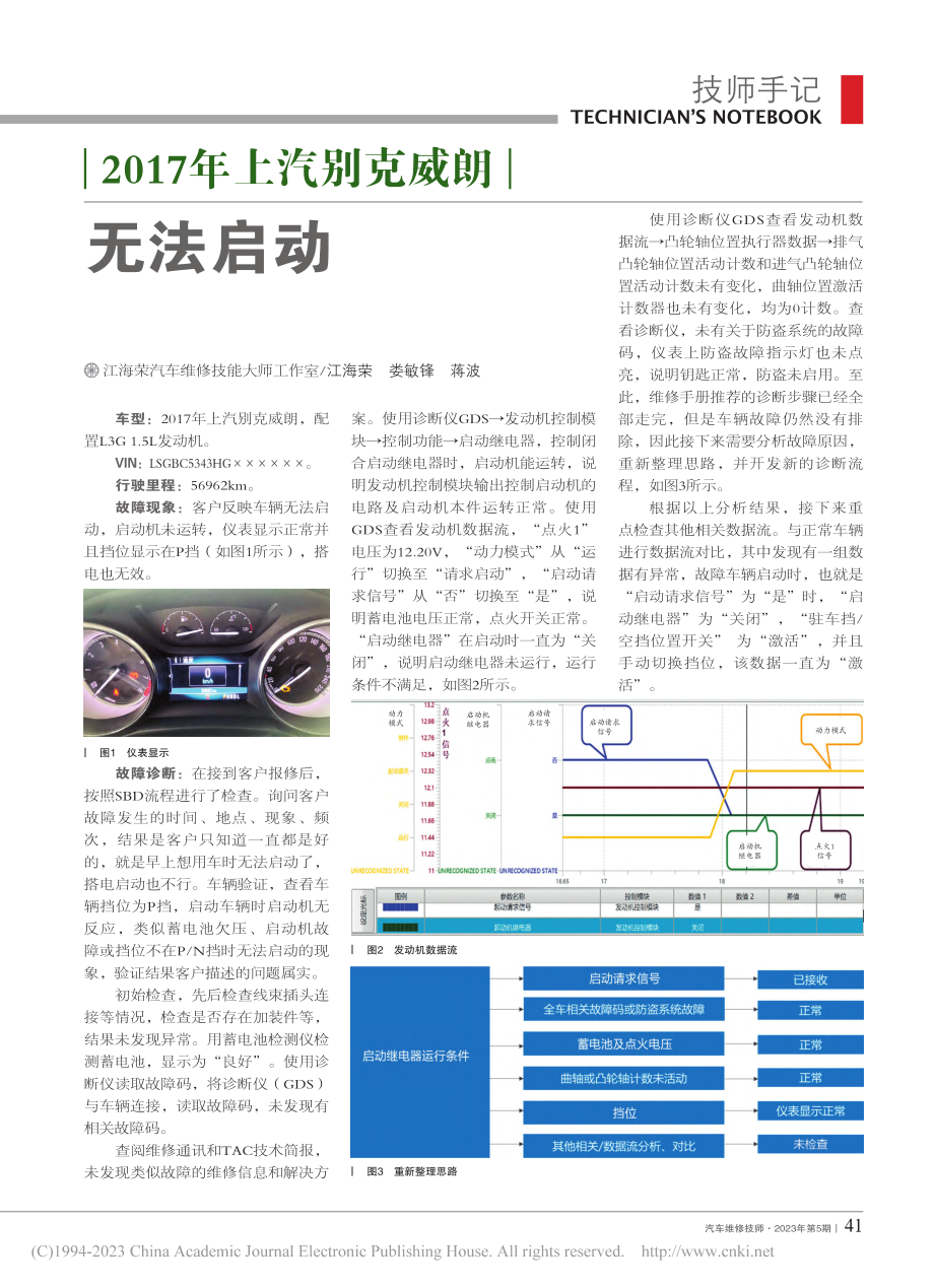 2017年上汽别克威朗无法启动_江海荣.pdf_第1页