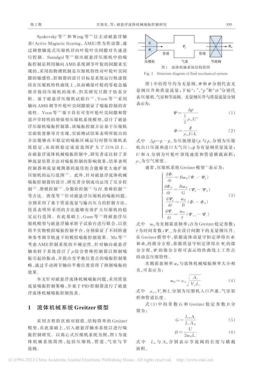 磁悬浮流体机械喘振控制研究_关旭东.pdf_第2页