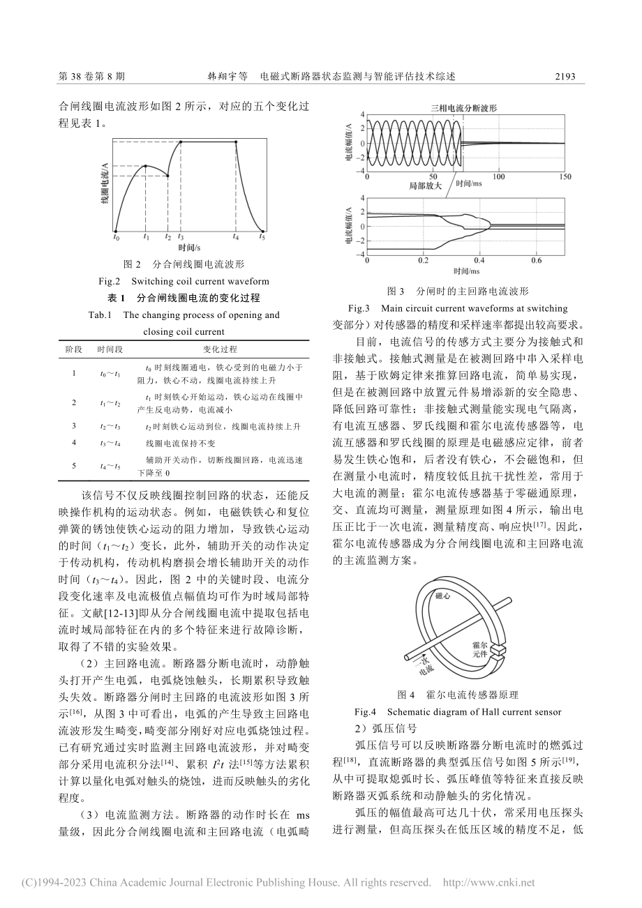 电磁式断路器状态监测与智能评估技术综述_韩翔宇.pdf_第3页