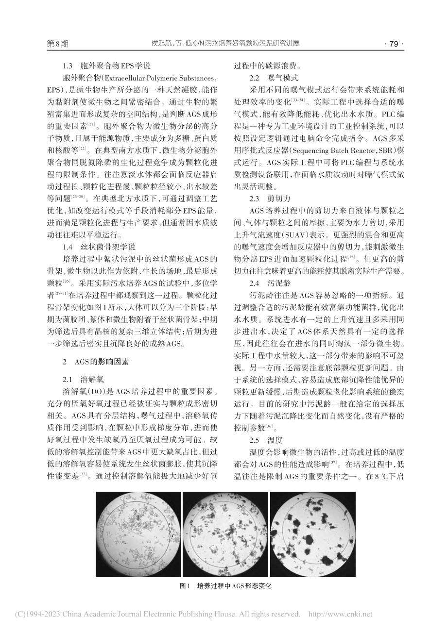 低C_N污水培养好氧颗粒污泥研究进展_侯起航.pdf_第3页