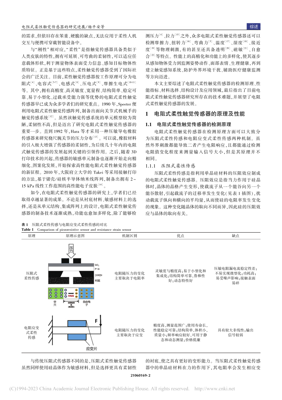 电阻式柔性触觉传感器的研究进展_杨平安.pdf_第2页