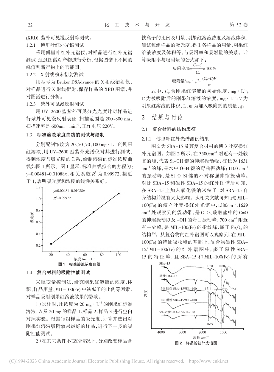 磁性SBA-15_MIL-...复合材料的制备及其吸附应用_张洁兰.pdf_第2页