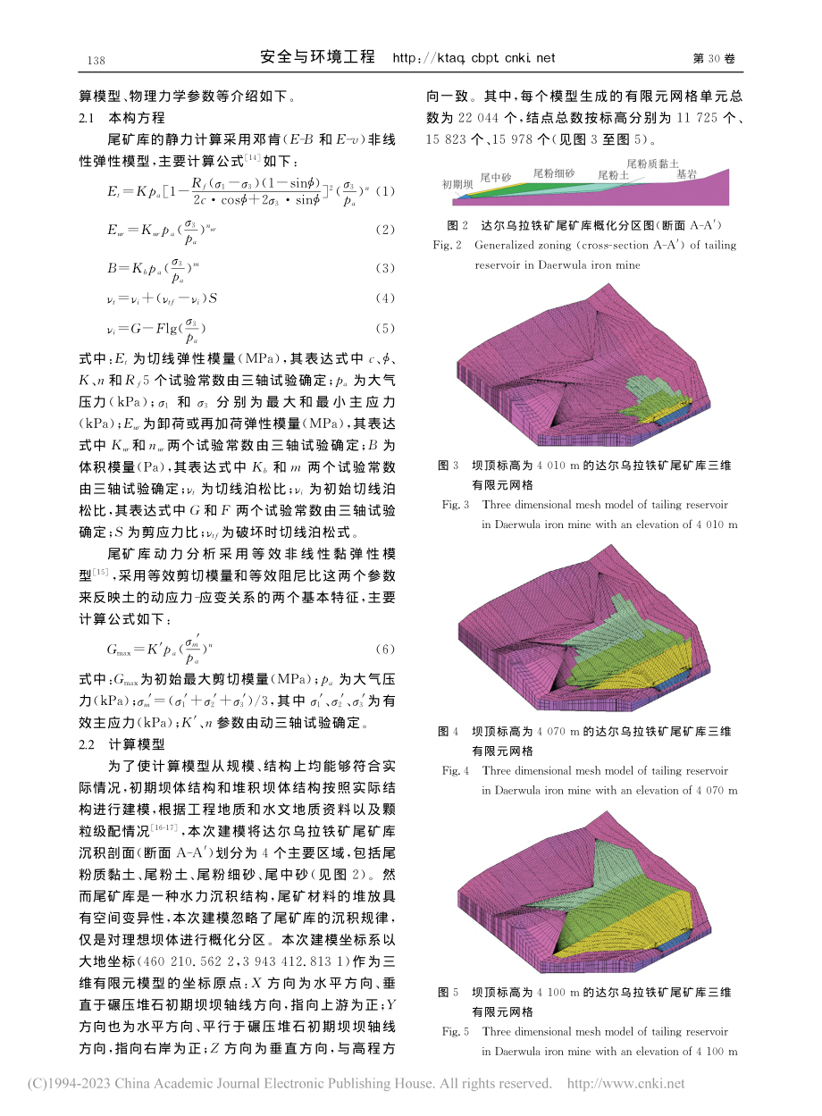 达尔乌拉铁矿尾矿库三维有限元静动力分析_李生伟.pdf_第3页