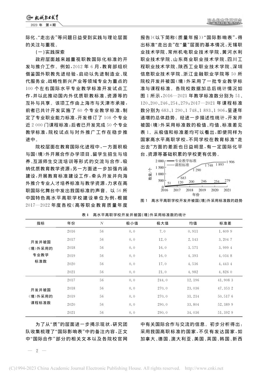 “一带一路”视域下高职教育...以56所高水平高职学校为例_唐正玲.pdf_第2页