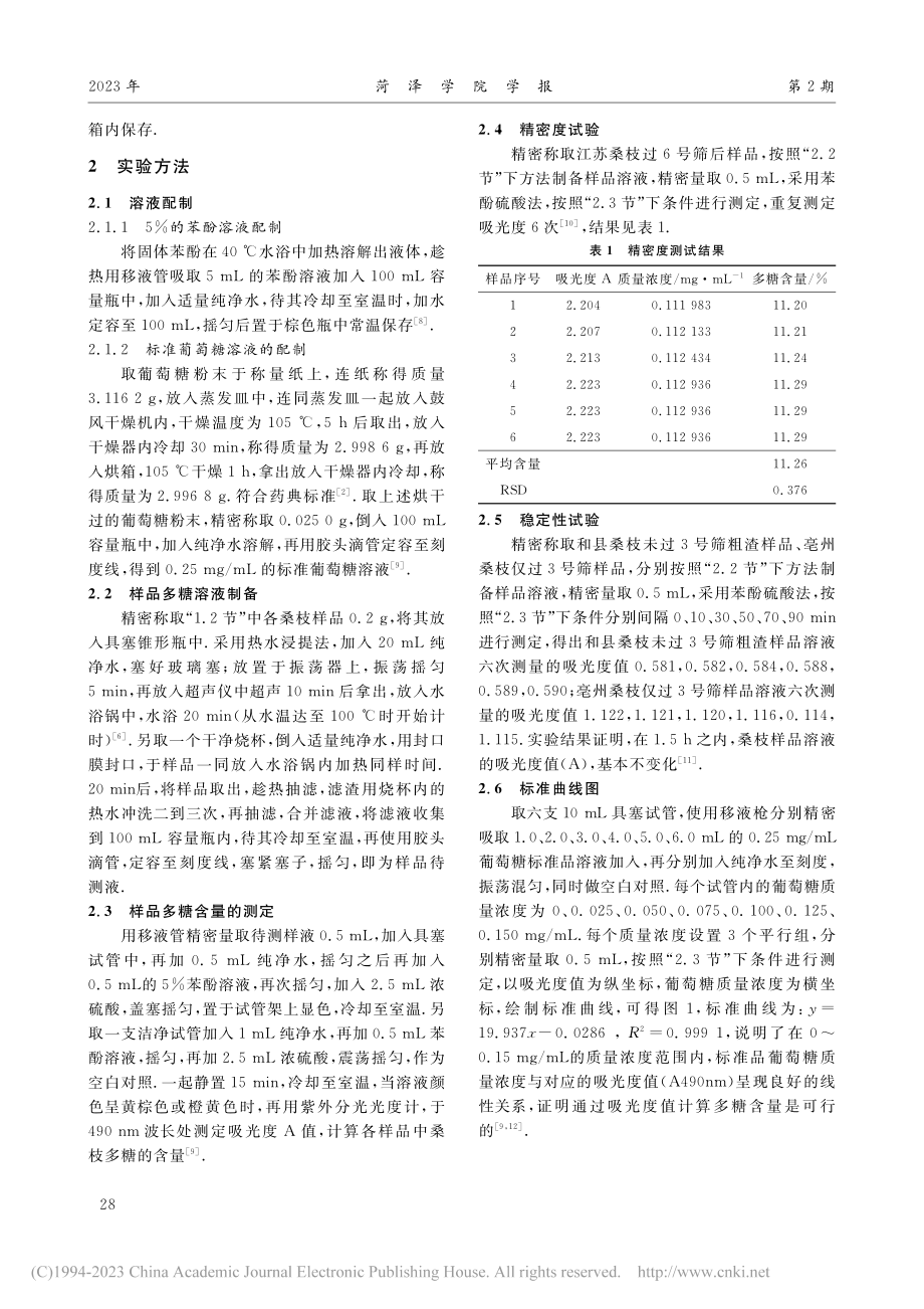 不同因素对桑枝多糖含量影响的研究_白华.pdf_第2页