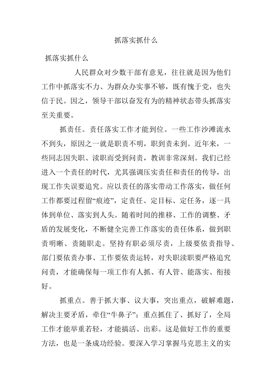 抓落实抓什么.docx_第1页