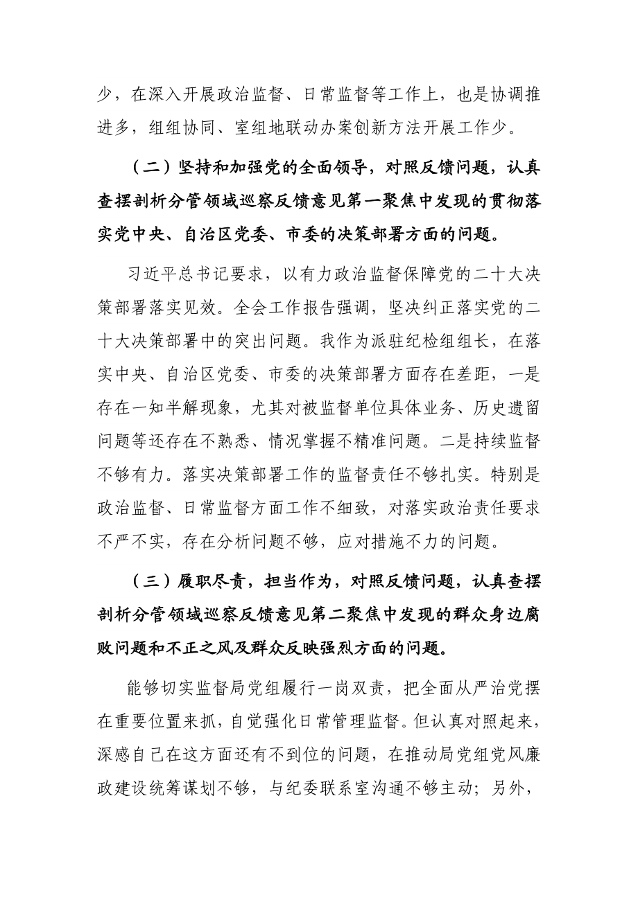 巡察整改专题民主生活会对照检查剖析材料.docx_第2页