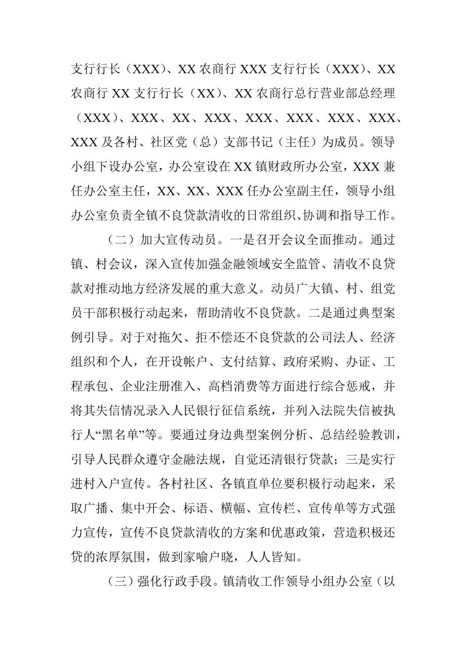 XX镇2023年不良贷款清收工作方案.docx_第2页