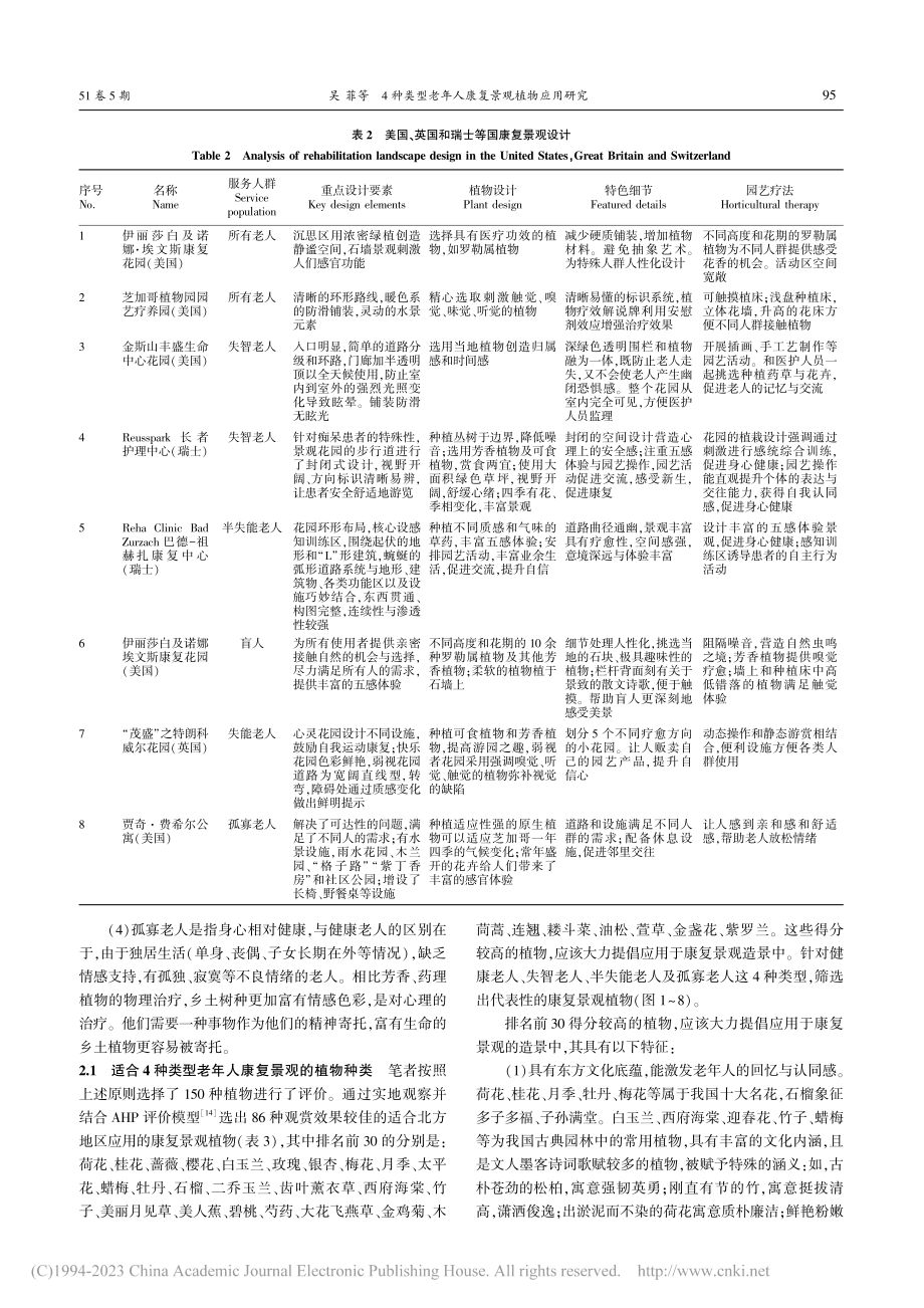 4种类型老年人康复景观植物应用研究_吴菲.pdf_第3页