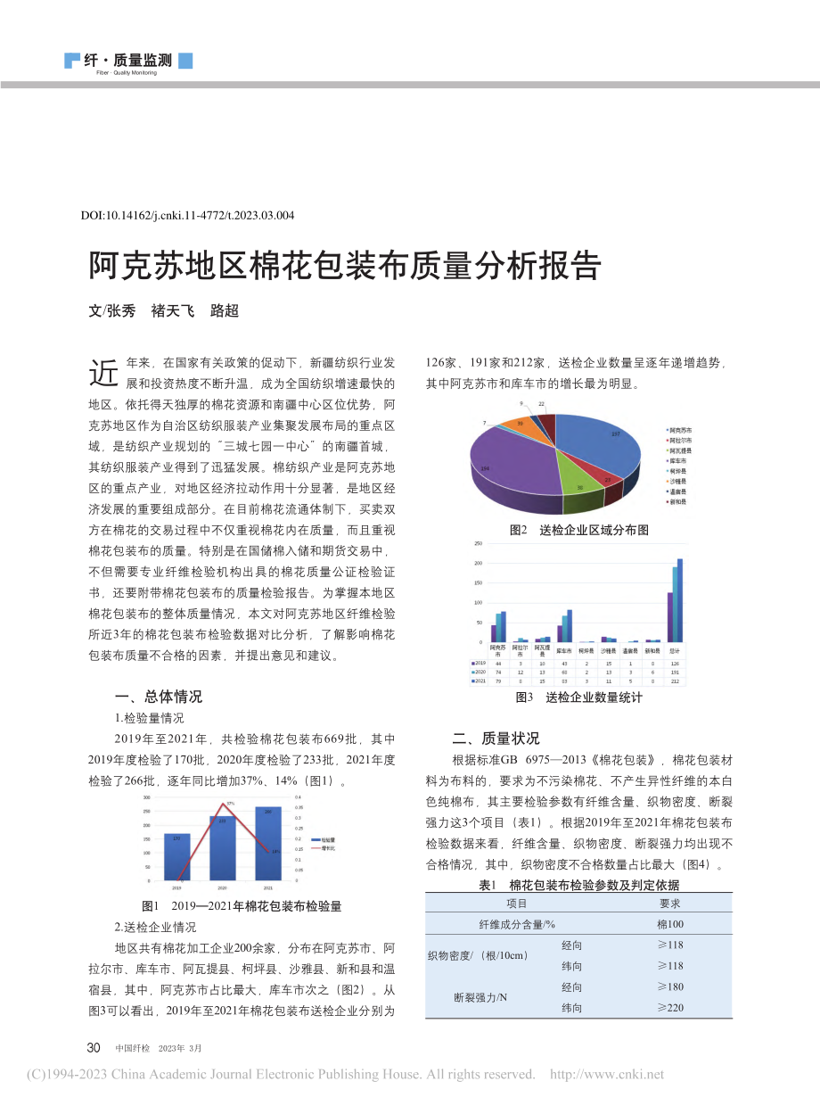 阿克苏地区棉花包装布质量分析报告_张秀.pdf_第1页