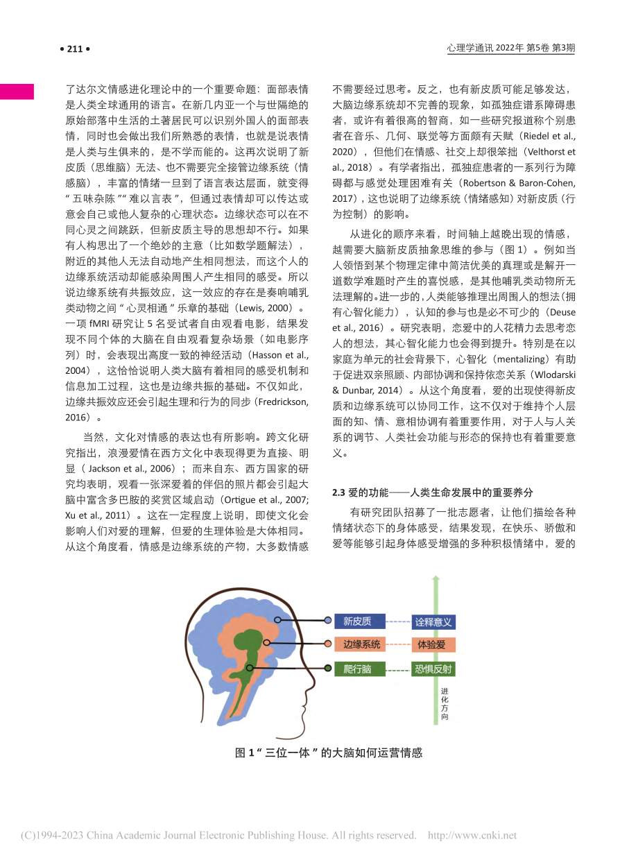 爱：三位一体大脑的调和剂——基于进化的视角_罗帏.pdf_第3页