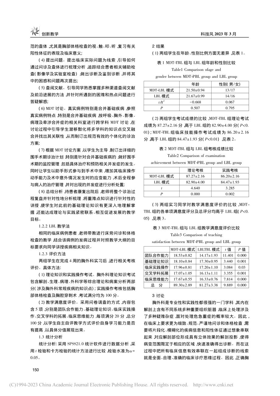 MDT模式下TBL教学法在...生临床诊疗思维能力中的应用_程鹏.pdf_第2页