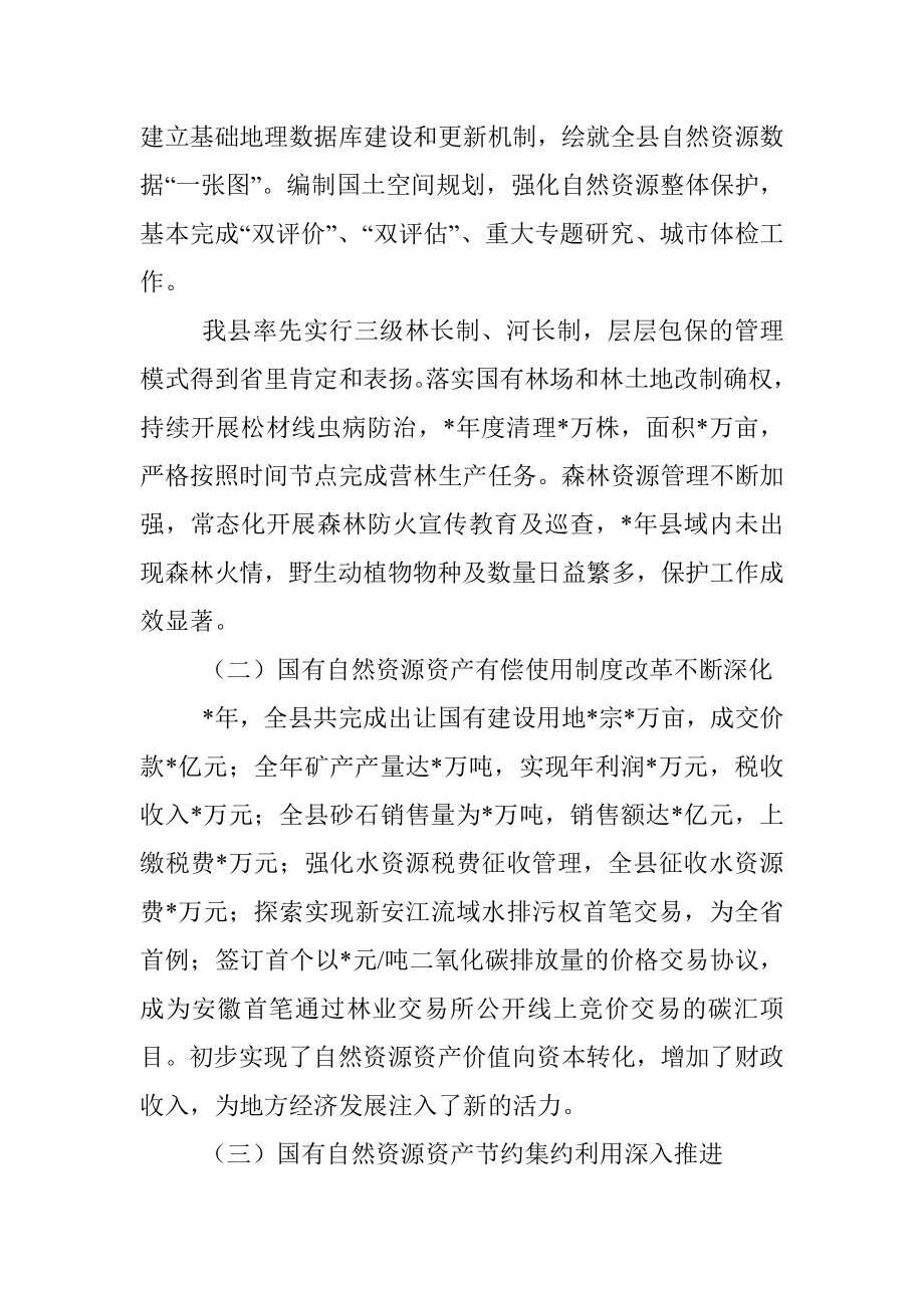 全县国有自然资源资产管理情况的调研报告.docx_第2页