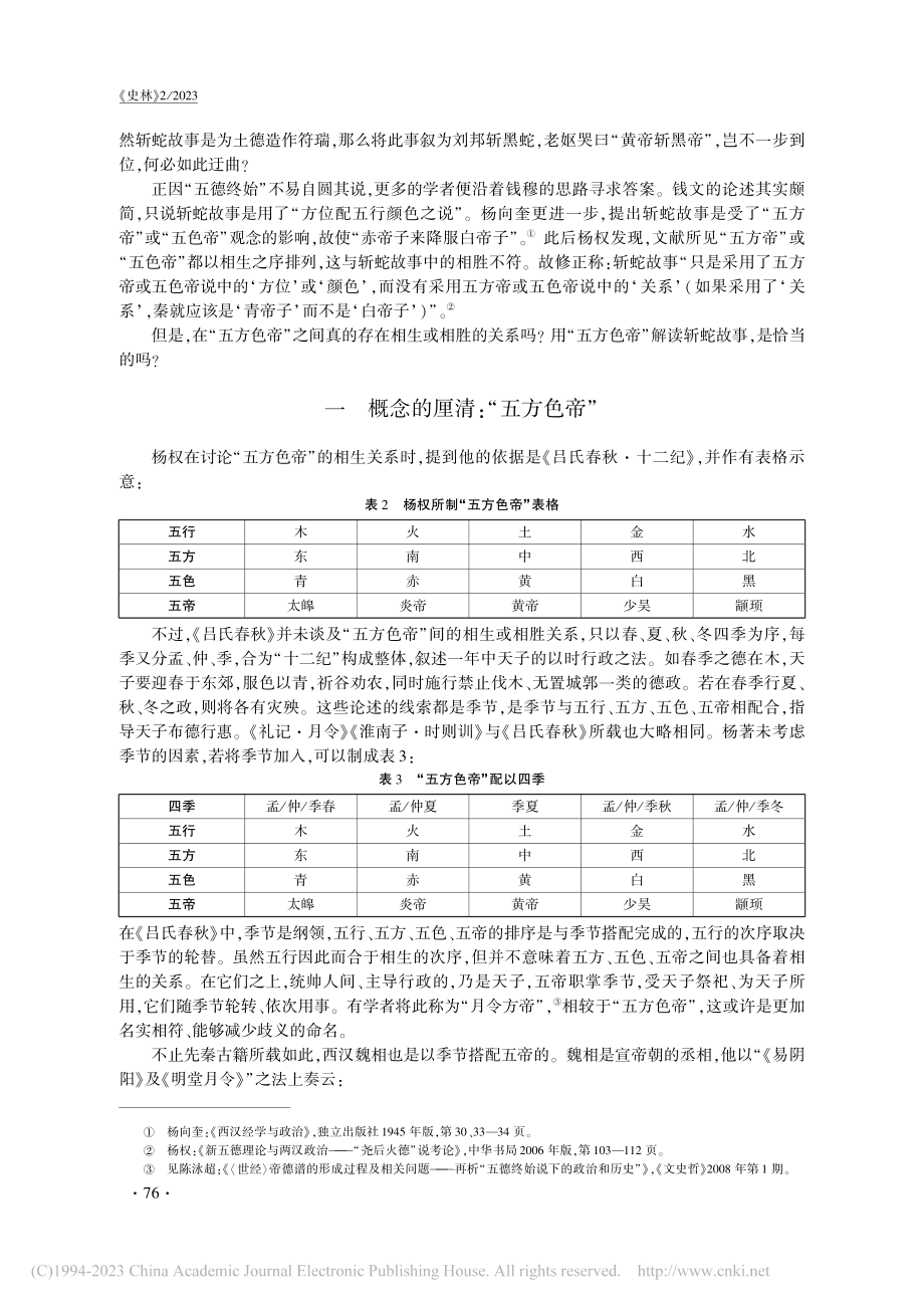 《史记》的疏误与义例——以“赤帝子”斩蛇故事为中心_尉雯琪.pdf_第3页