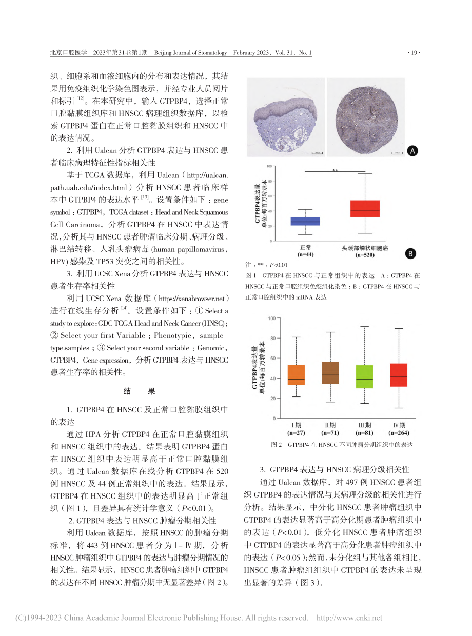 GTPBP4在头颈部鳞状细胞癌中的表达及临床意义_杨晶.pdf_第2页