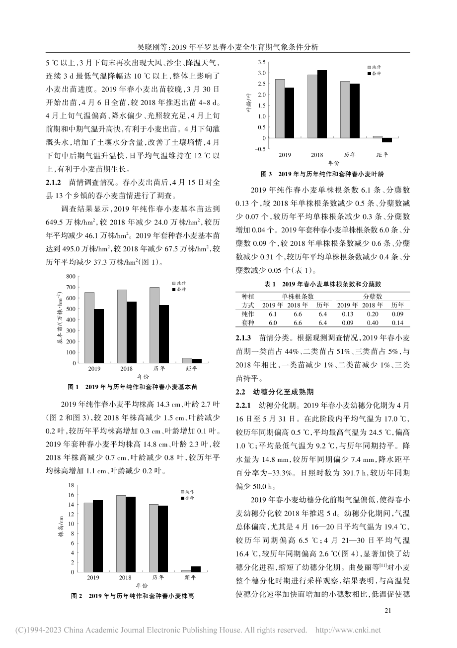 2019年平罗县春小麦全生育期气象条件分析_吴晓刚.pdf_第2页