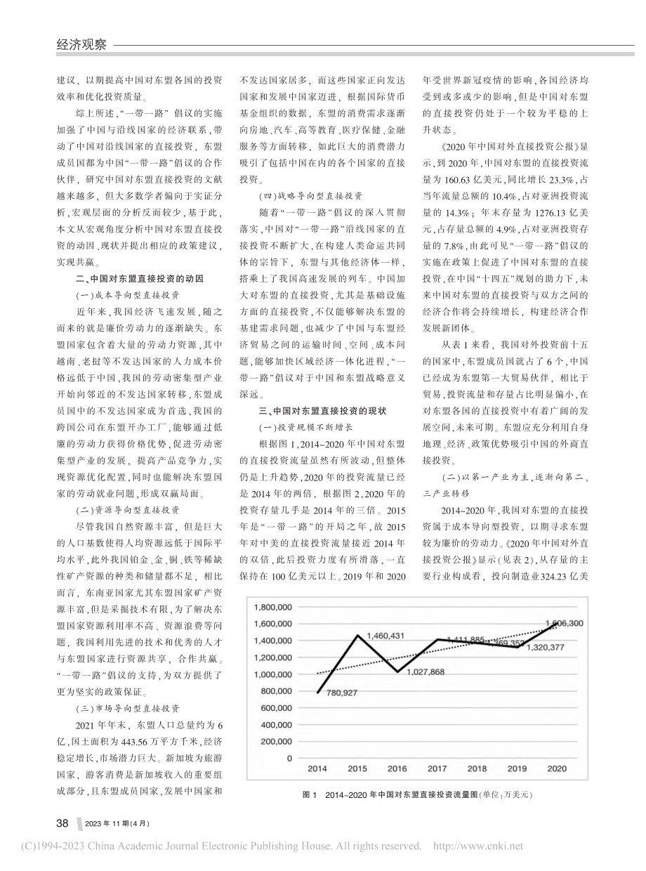 “一带一路”背景下中国对东...接投资动机、现状及对策分析_翁玉颖.pdf_第2页