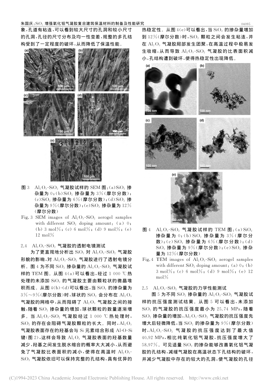 SiO_2增强氧化铝气凝胶...筑保温材料的制备及性能研究_朱国庆.pdf_第3页