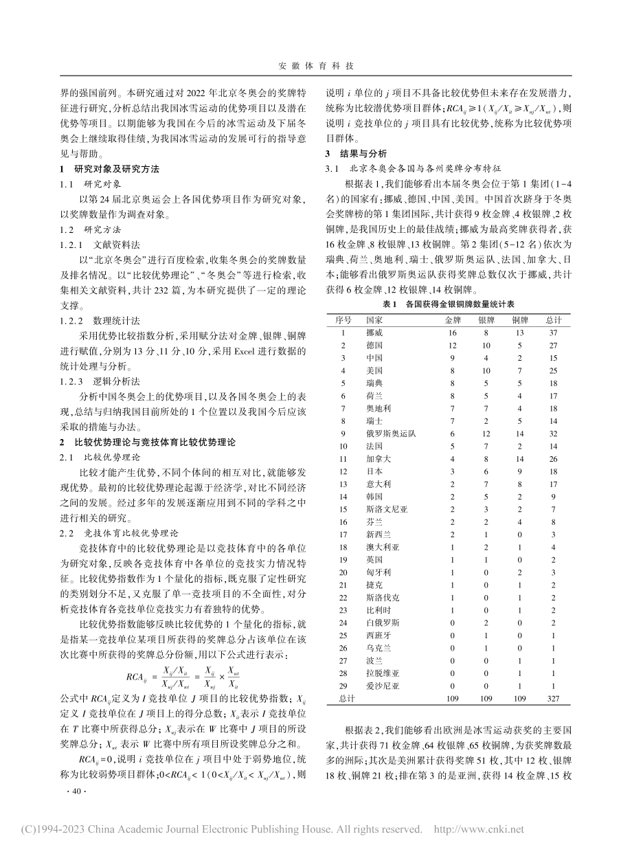 2022北京冬奥会中国优势...析——基于比较优势理论视角_赵晨.pdf_第2页