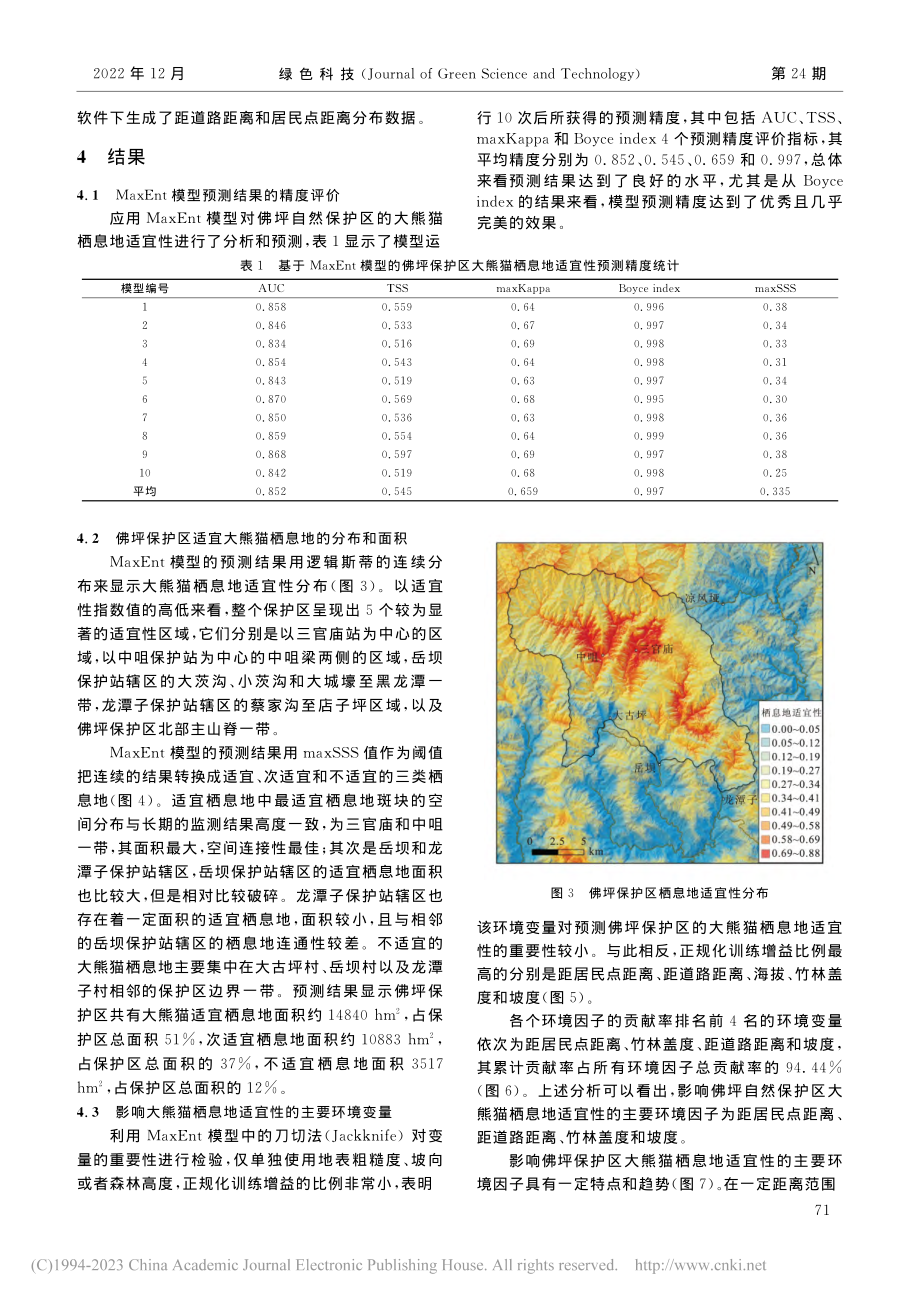 基于最大熵机器学习模型的大熊猫栖息地适宜性研究_丁海华.pdf_第3页