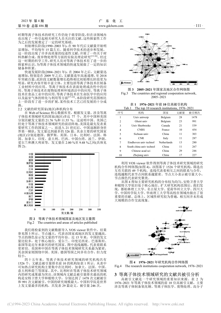 基于可视化分析的国内外等离子体技术研究进展_翟卓凡.pdf_第2页