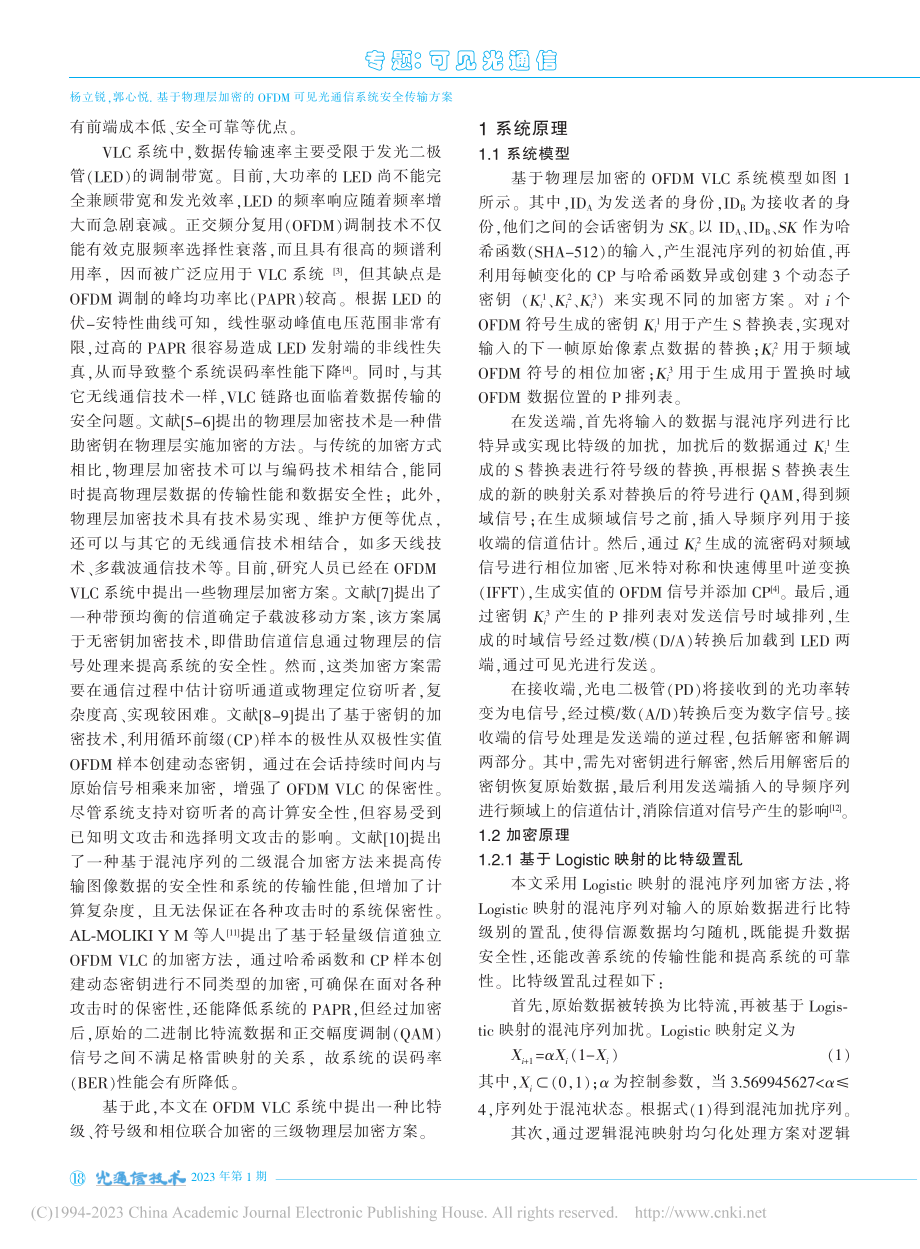 基于物理层加密的OFDM可见光通信系统安全传输方案_杨立锐.pdf_第2页