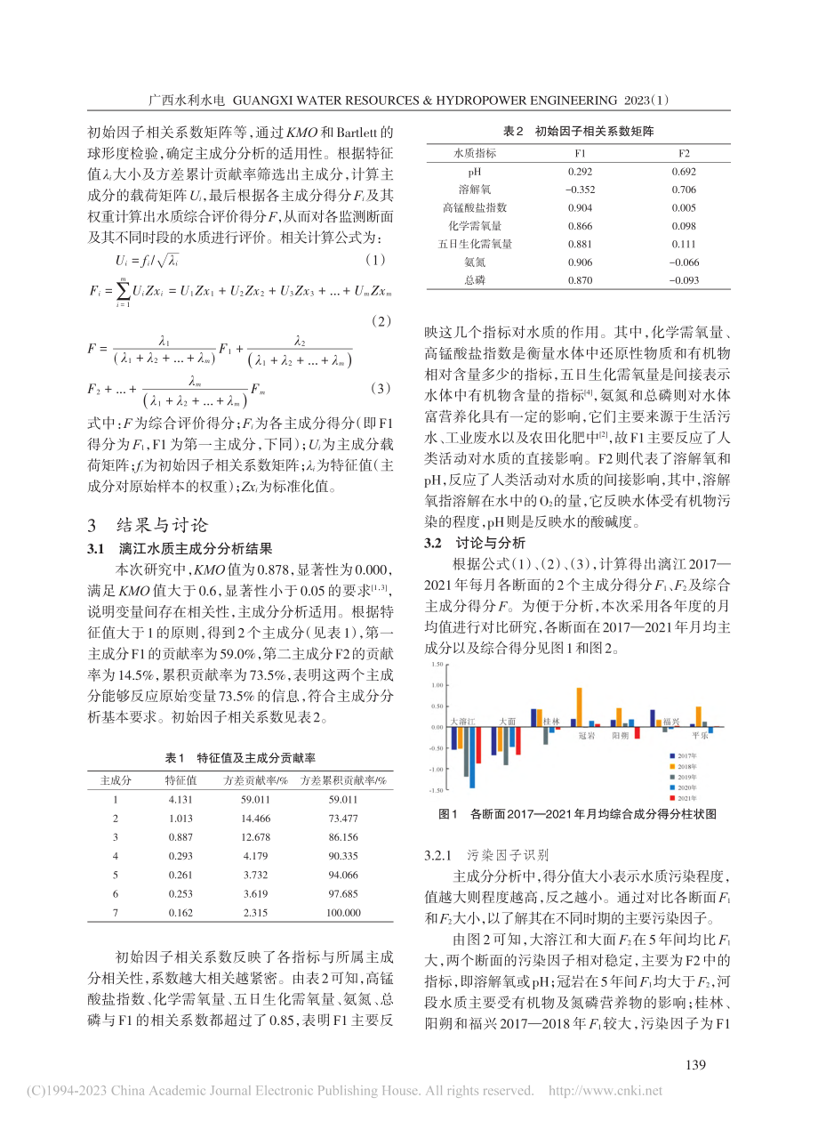 基于主成分分析的桂林漓江水质特征研究_蒋灵芝.pdf_第2页