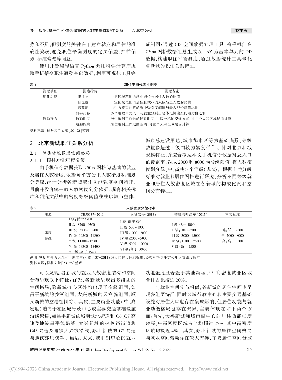 基于手机信令数据的大都市新城职住关系——以北京为例_孙喆.pdf_第3页