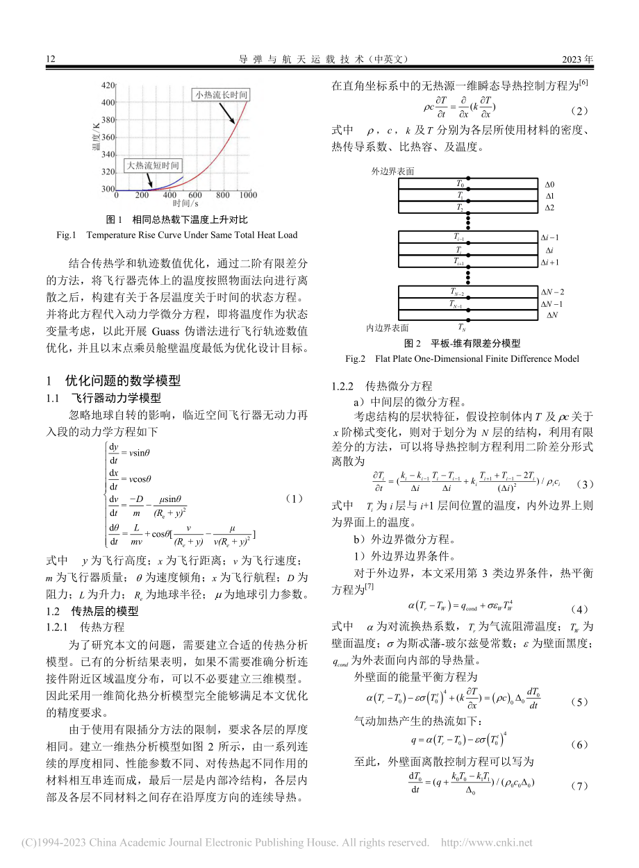 基于Gauss伪谱法的高空...迹优化对传热效应的影响分析_邵嘉健.pdf_第2页