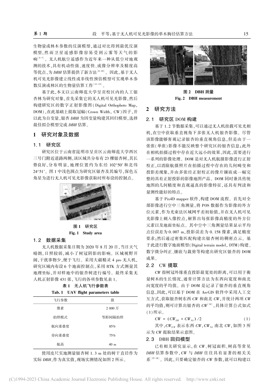 基于无人机可见光影像的单木胸径估算方法_段平.pdf_第2页