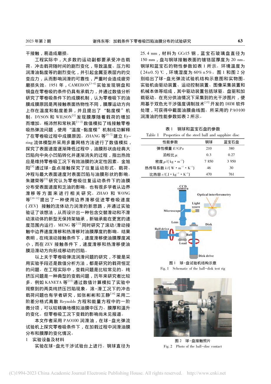 加载条件下零卷吸凹陷油膜分布的试验研究_谢伟东.pdf_第2页